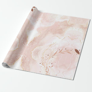 Marble Pink Glitter Wrapping Paper