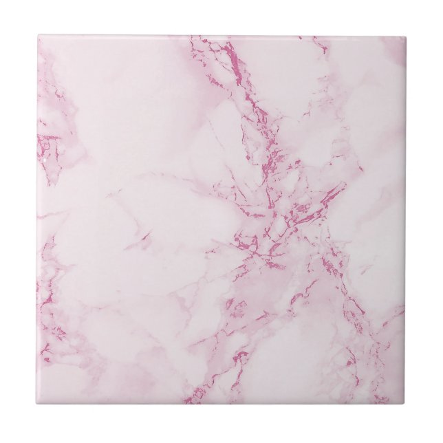 Marble pink white ceramic tile (Front)