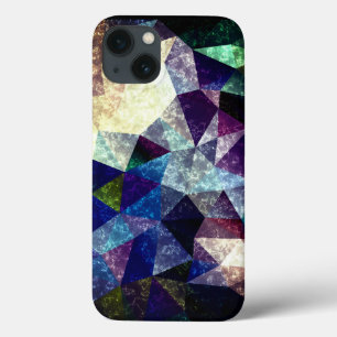 Marble polygonal pattern . iPhone 13 case