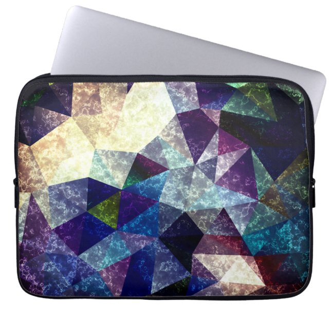 Marble polygonal pattern . laptop sleeve (Front)