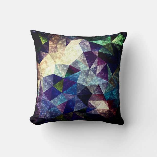 Marble polygonal pattern . Merry Christmas! Throw  Pillow (Front)