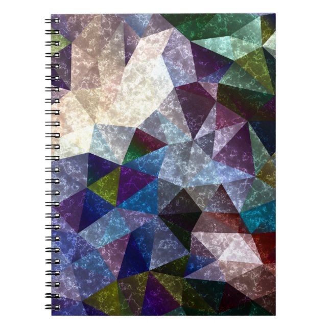Marble polygonal pattern notebook (Front)