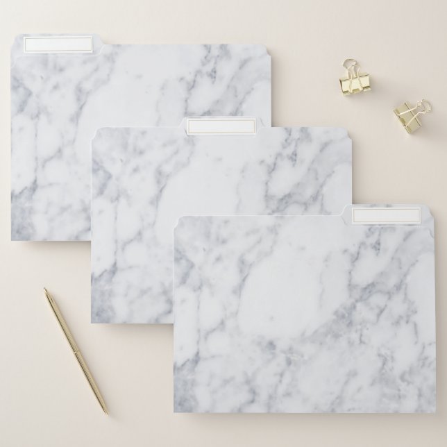Marble Print File Folders (Set)