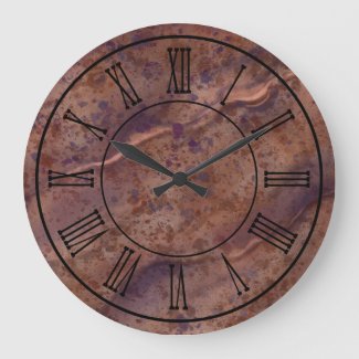 Marble Print Rustic Wall Clock