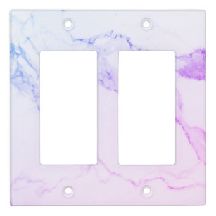 Marble purple blue pink light switch cover