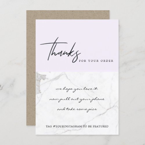 MARBLE PURPLE TEXTURE CORPORATE BUSINESS LOGO THANK YOU CARD