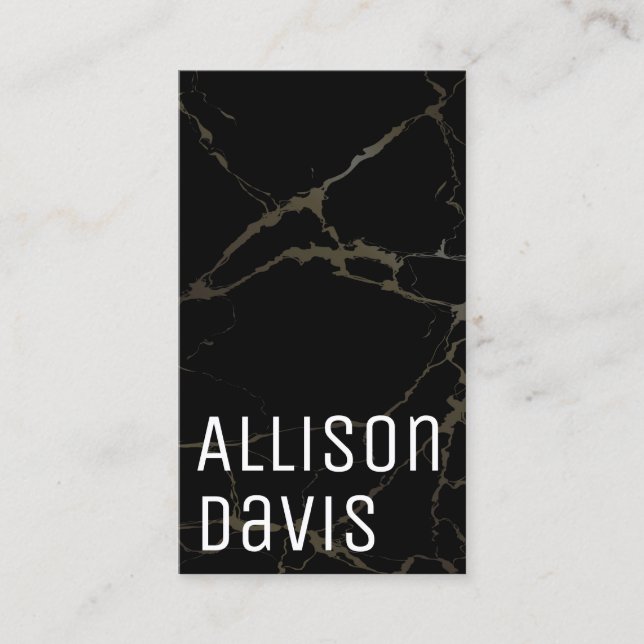 Marble QR Code  Business Card (Front)