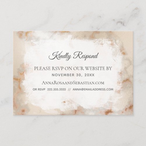*~* Marble QR code Website AR2 Wedding RSVP  Enclosure Card