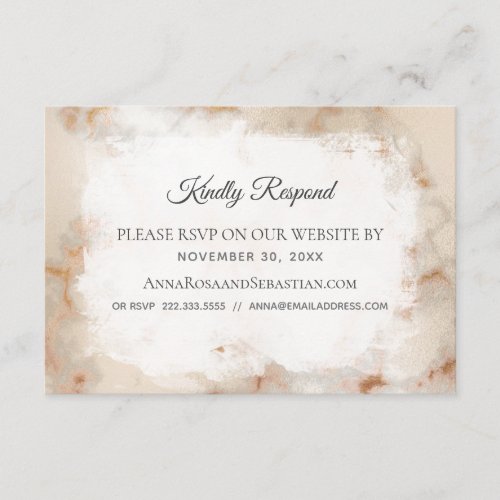  Marble QR code Website AR2 Wedding RSVP  Enclosure Card