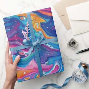 marble, rainbow colors, geometric design, colorful wrapping paper