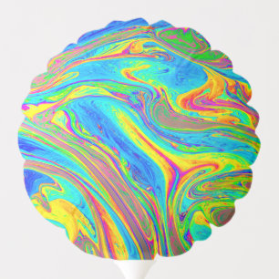 Marble Rainbow Swirls Bright and Beautiful Balloon