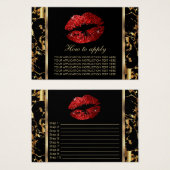 Marble & Red Glitter Lips Instructions (Front & Back)