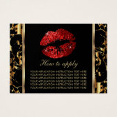 Marble & Red Glitter Lips Instructions (Front)