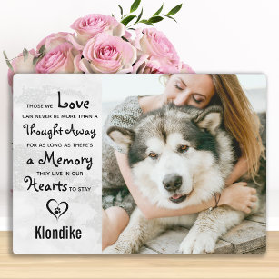 Marble Remembrance Keepsake Pet Memorial Photo Plaque