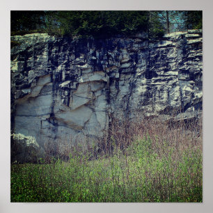 Marble Rock Cliff At Natural Bridge 2 Nature Poster