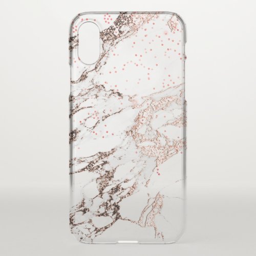 Marble Rose Gold Abstract Italian Minimalism Lux iPhone X Case