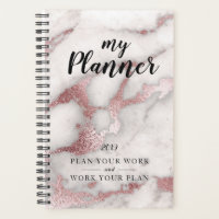 Marble Rose Gold Glam Planner