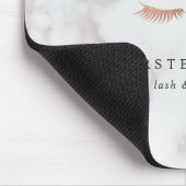 Marble & Rose Gold Lashes & Brows Beauty Logo Mouse Pad (Corner)