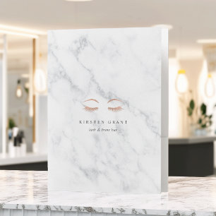Marble & Rose Gold Lashes & Brows Beauty Logo Pocket Folder