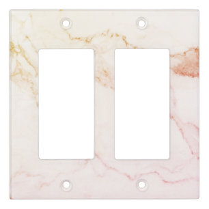 Marble rose gold light switch cover