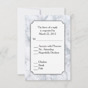 Marble RSVP with Menu Choice