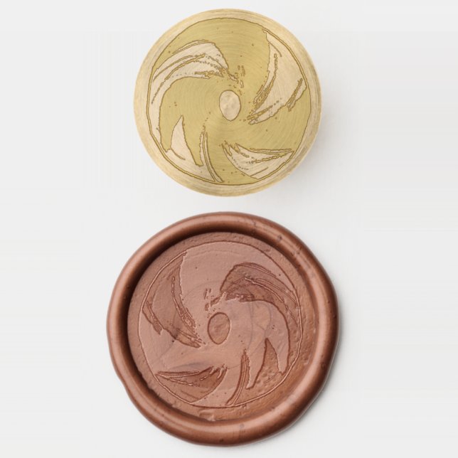 Marble Rye Bagel New York City Jewish Deli Brunch Wax Seal Stamp (Stamped)