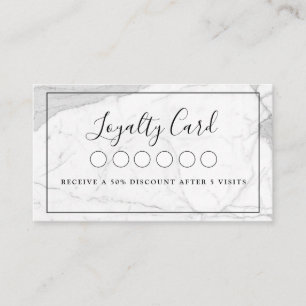 Marble Salon Spa Loyalty 5 Business Card