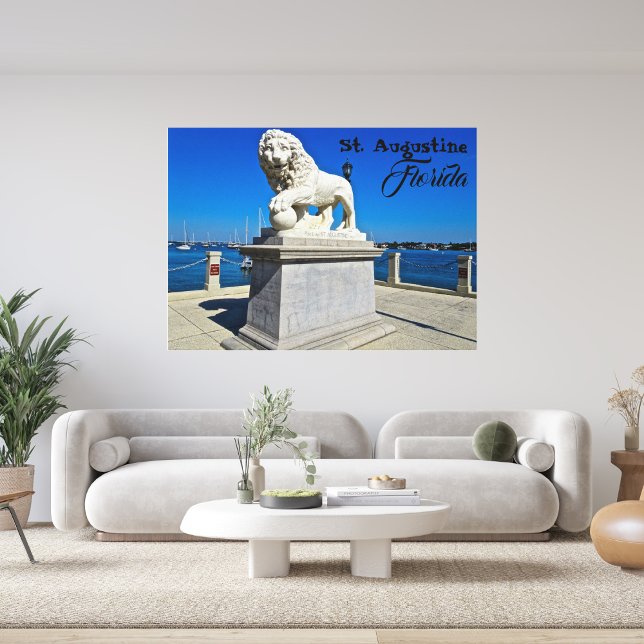 Marble Sculpture at Bridge of Lions St. Augustine Canvas Print (Creator Uploaded)