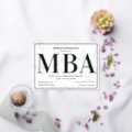 Marble Silver MBA Graduation Foil Invitation | Zazzle