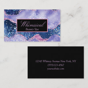 Marble Sparkle Agate Design Beauty Spa Business Ca Business Card