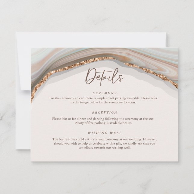 Marble Stone Agate Detail Enclosure Card (Front)