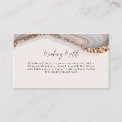 Marble Stone Agate Wishing Well Enclosure Card