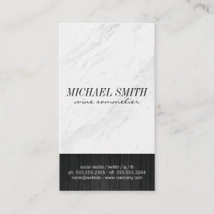 Marble Stone and Wood Trim Business Card