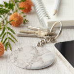 Marble Stone Basic Button Keychain