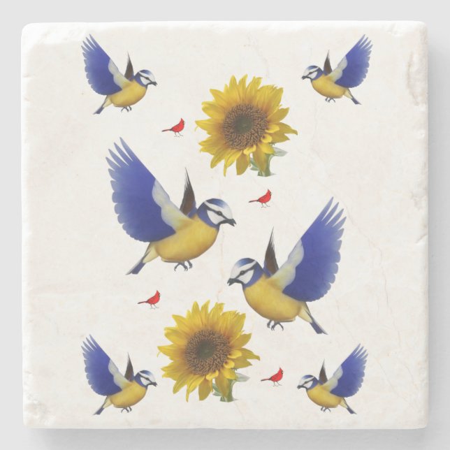 Marble Stone Coaster Bird (Front)
