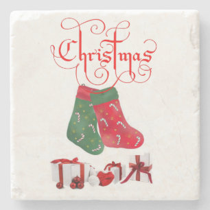 Marble Stone Coaster Christmas