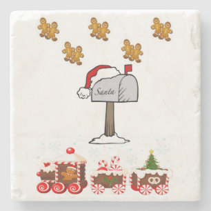 Marble Stone Coaster Christmas