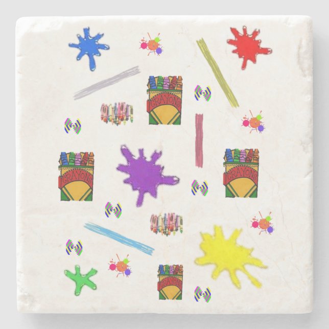 Marble Stone Coaster Crayons (Front)