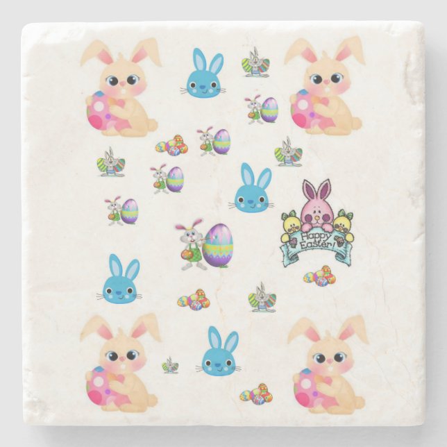 Marble Stone Coaster Easter (Front)