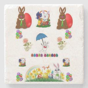 Marble Stone Coaster Easter
