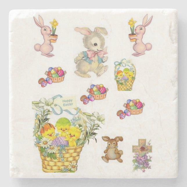 Marble Stone Coaster Easter (Front)