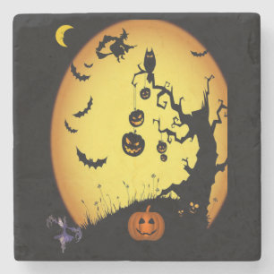 Marble Stone Coaster Halloween