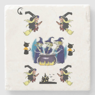 Marble Stone Coaster Halloween