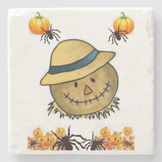 Marble Stone Coaster Halloween (Front)