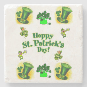 Marble Stone Coaster St. Patrick's Day