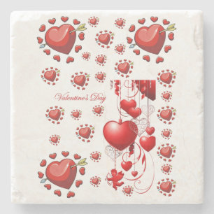 Marble Stone Coaster Valentine's Day