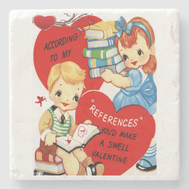Marble Stone Coaster Valentine's Day (Front)