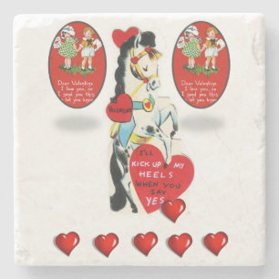 Marble Stone Coaster Valentine's Day
