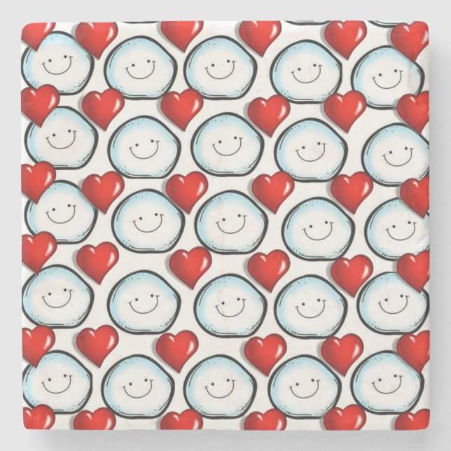 Marble Stone Coaster Valentine's Day (Front)