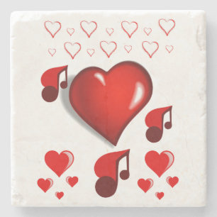 Marble Stone Coaster Valentine's Day